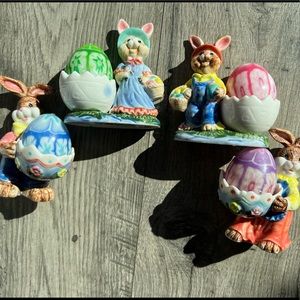 Spring Easter Bunny Candle Holders